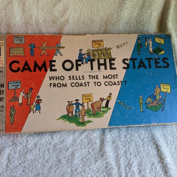 Vintage 1960 Game of the States by Milton Bradley - Complete - Picture 1 of 9